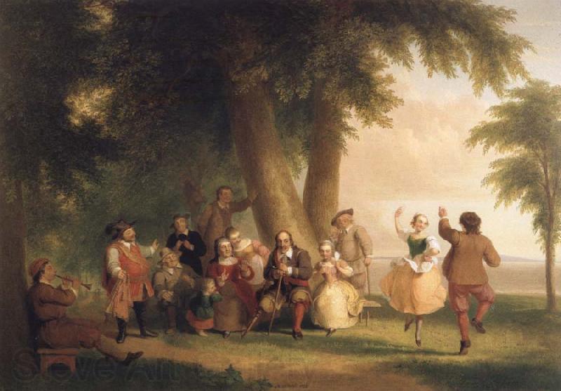 Asher Brown Durand Dance on the Battery in the Presence of Peter Stuyvesant France oil painting art